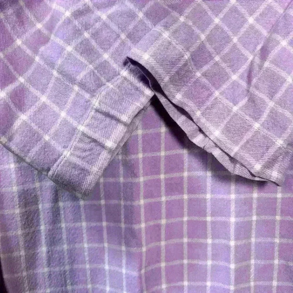 CABERNET SLEEPWEAR Purple ¾ Sleeve Long Super Cozy Flannel Nightgown Women L - Picture 9 of 10